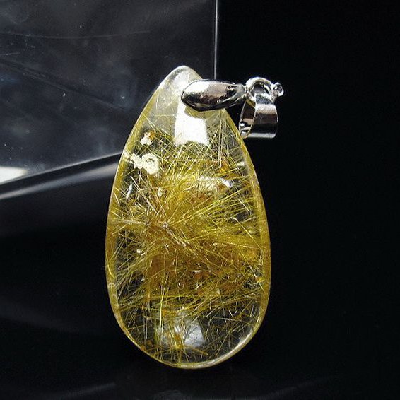 プラチナ入水晶ペンダント[T12-2034]