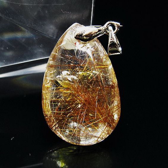 プラチナ入水晶ペンダント[T12-2050]