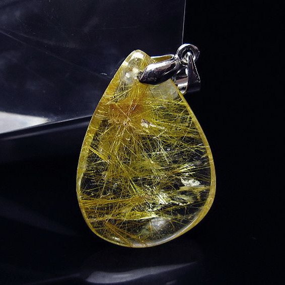 プラチナ入水晶ペンダント[T12-2071]