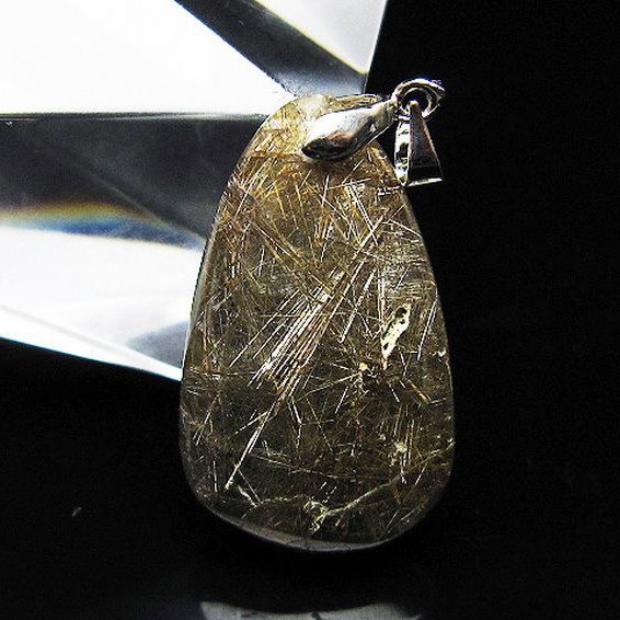 プラチナ入水晶ペンダント[T12-2086]