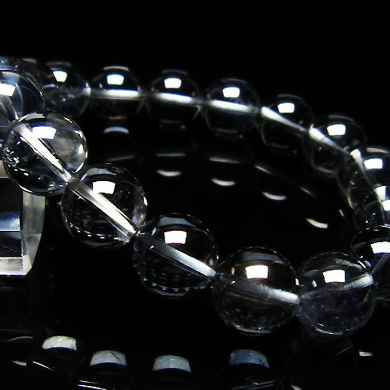 レインボーオーラ水晶ブレスレット12mm[T125-5835]