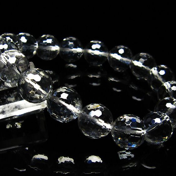 レインボーオーラ 128面カット ブレスレット12mm[T125-5856]