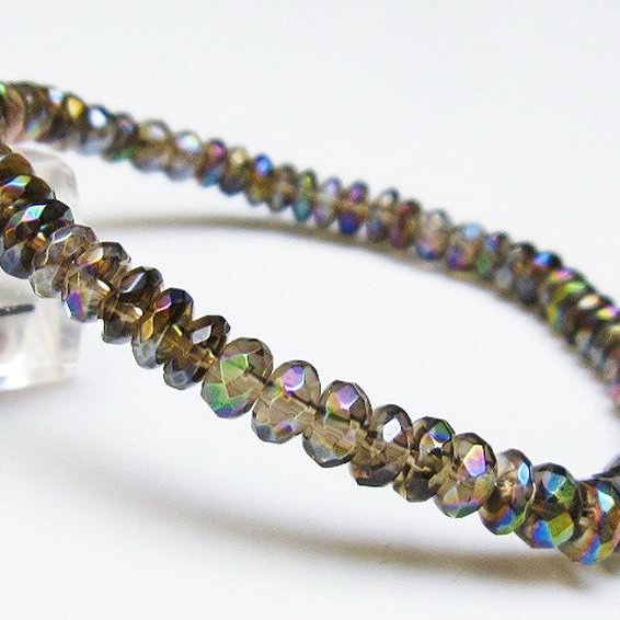 レインボーオーラ ブレスレット 6mm [T125-6188]