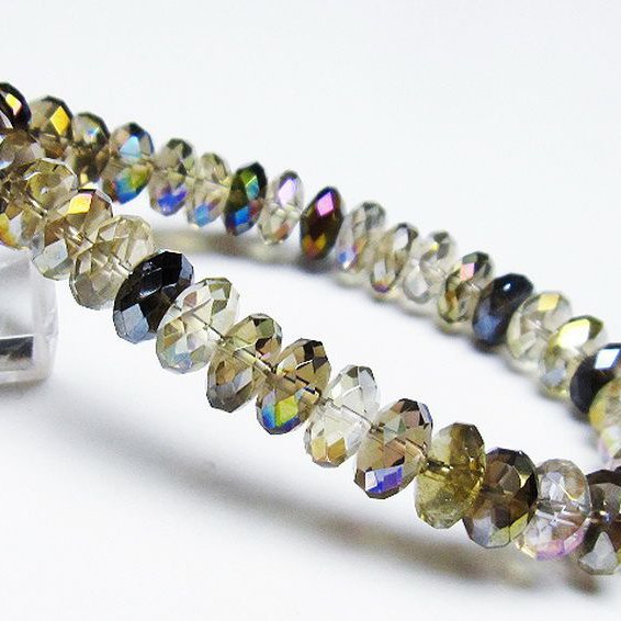 レインボーオーラ ブレスレット 10mm [T125-6206]