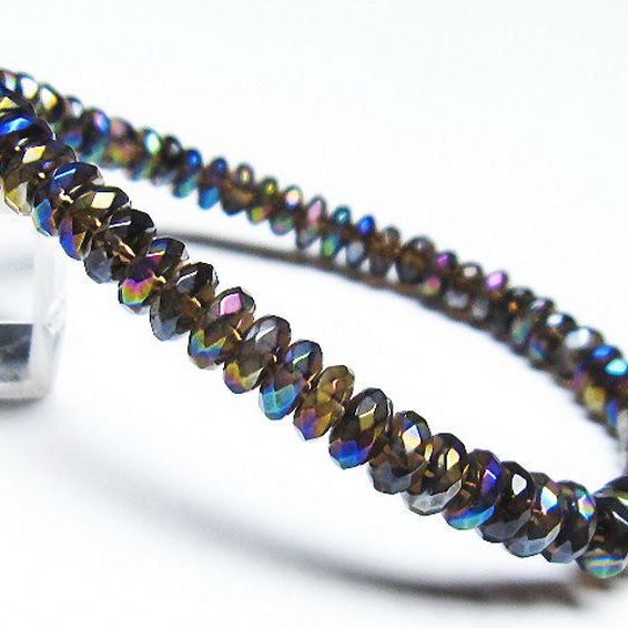 レインボーオーラ ブレスレット 6mm [T125-6339]