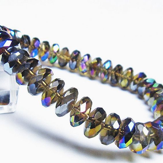 レインボーオーラ ブレスレット 10mm [T125-6483]