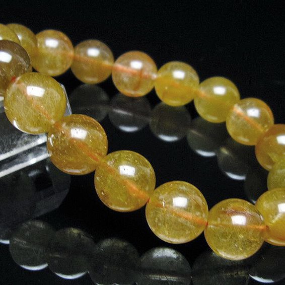 金針ルチル水晶ブレスレット 13mm [t132-15803]