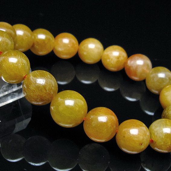 金針ルチル水晶ブレスレット 12mm [t132-15849]