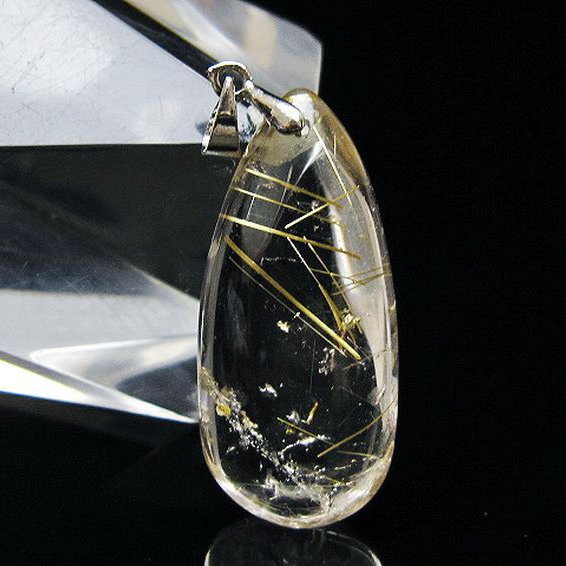 ゴールドタイチンルチルペンダント[T134-3902]