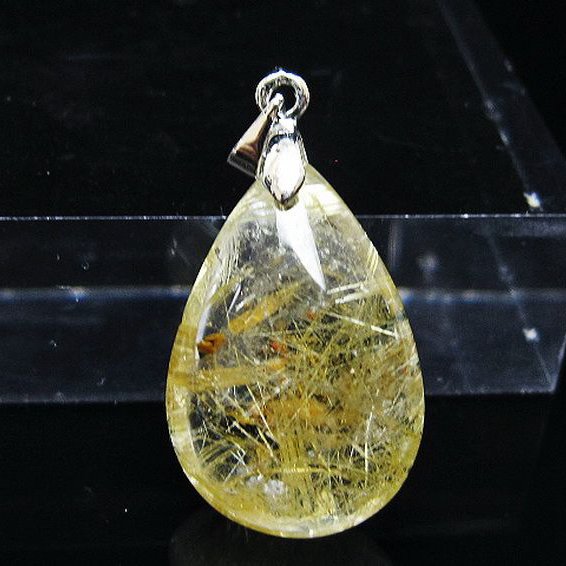 ゴールドタイチンルチルペンダント[T134-3955]