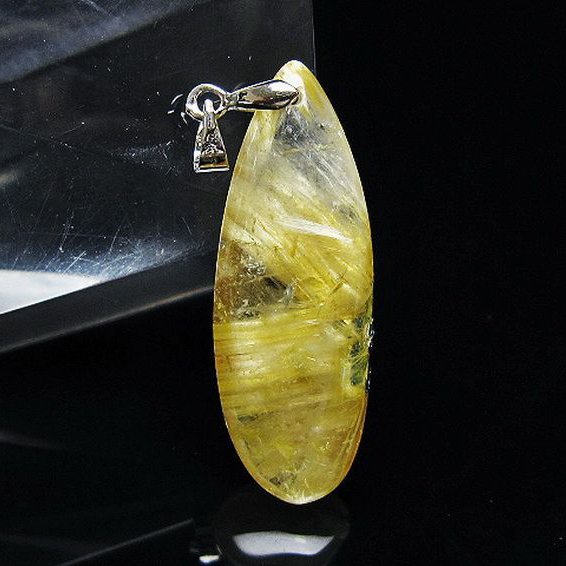 ゴールドタイチンルチルペンダント[T134-3990]