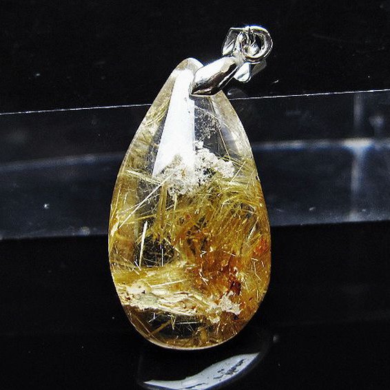 ゴールドタイチンルチルペンダント[T134-4008]