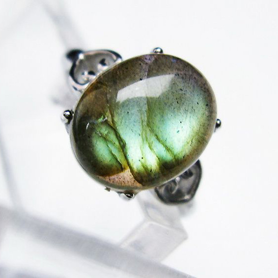 ラブラドライト指輪(15号)[T135-7224]