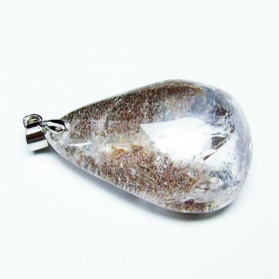 ガーデンクォーツ（庭園水晶）ペンダント[T136-3675]