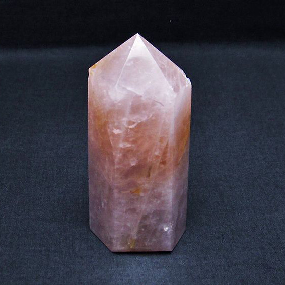ローズクォーツ六角柱[T138-5561]