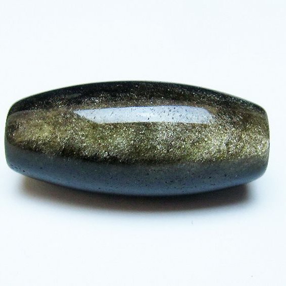 ゴールデン キャッツアイ オブシディアン 天珠[T142-2502]