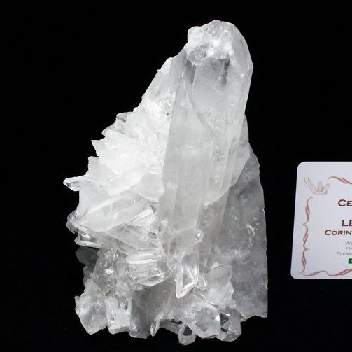 レムリアンシード 水晶 クラスター ミナスジェライス州コリント産 ※証明書付き[T143-2291]