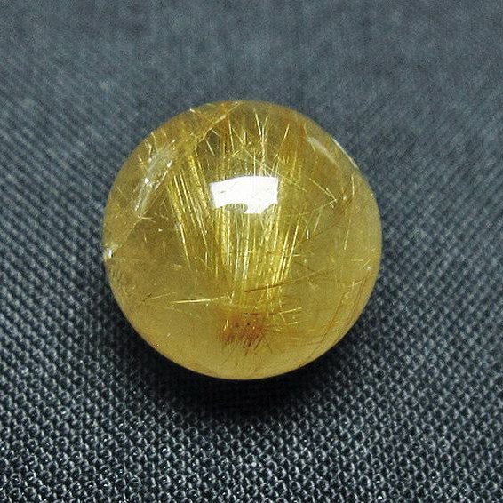 ゴールドタイチンルチル入り水晶丸玉 14mm [t145-2220]