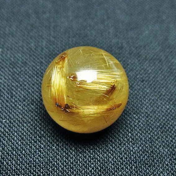 ゴールドタイチンルチル入り水晶丸玉 14mm [T145-2307]