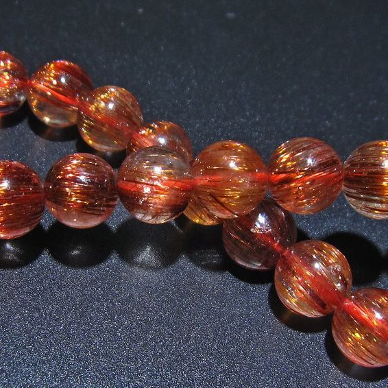 ファイナルグレード金針ルチル水晶ブレスレット 8mm [t15-10177]