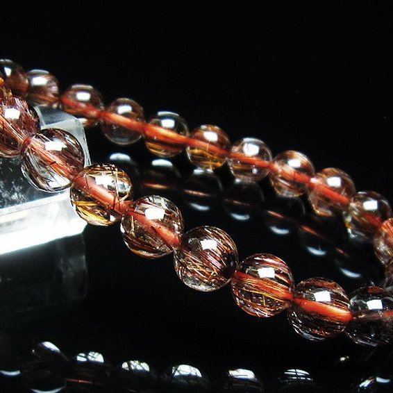 ファイナルグレード金針ルチル水晶ブレスレット 8mm [T15-10560]