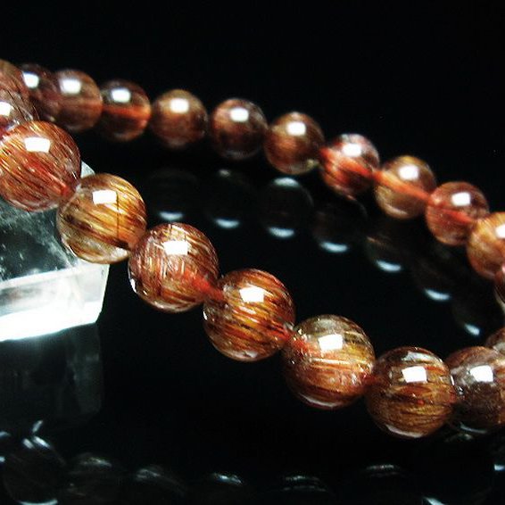 ファイナルグレード金針ルチル水晶ブレスレット 9mm [T15-10570]