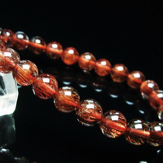 ファイナルグレード金針ルチル水晶ブレスレット 8mm [T15-10581]