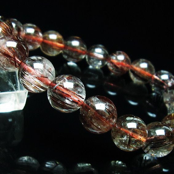 ファイナルグレード金針ルチル水晶ブレスレット 11mm [T15-10588]