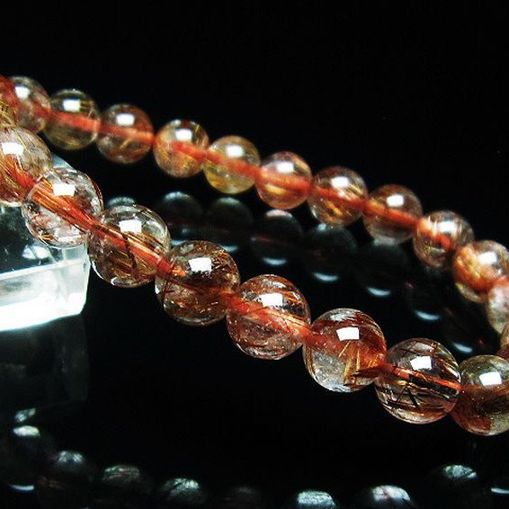 ファイナルグレード金針ルチル水晶ブレスレット 8mm [T15-10592]