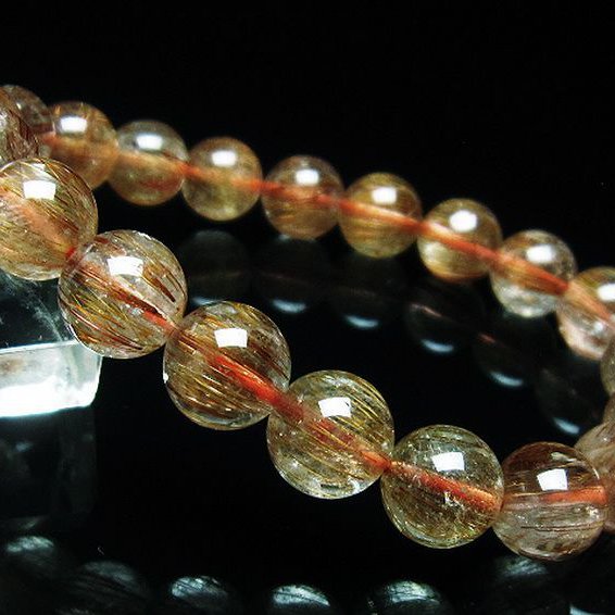 ファイナルグレード金針ルチル水晶ブレスレット 10mm [T15-10598]