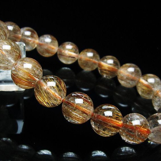 ファイナルグレード金針ルチル水晶ブレスレット 10mm [T15-10725]