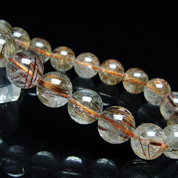 ファイナルグレード金針ルチル水晶ブレスレット 11mm [T15-11034]