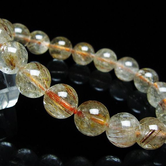 ファイナルグレード金針ルチル水晶ブレスレット 10mm [t15-11111]