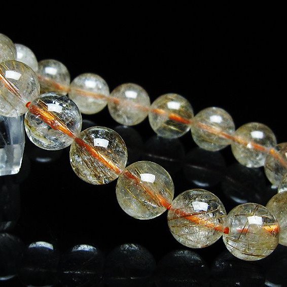 ファイナルグレード金針ルチル水晶ブレスレット 11mm [t15-11121]