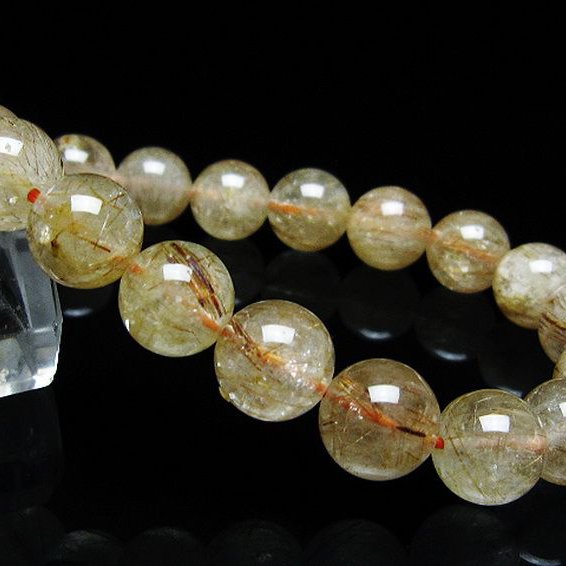 ファイナルグレード金針ルチル水晶ブレスレット 11mm [t15-11144]