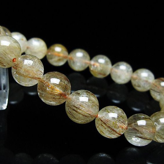 ファイナルグレード金針ルチル水晶ブレスレット 10mm [t15-11148]