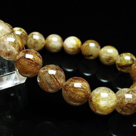 ファイナルグレード金針ルチル水晶ブレスレット 11mm [t15-11202]
