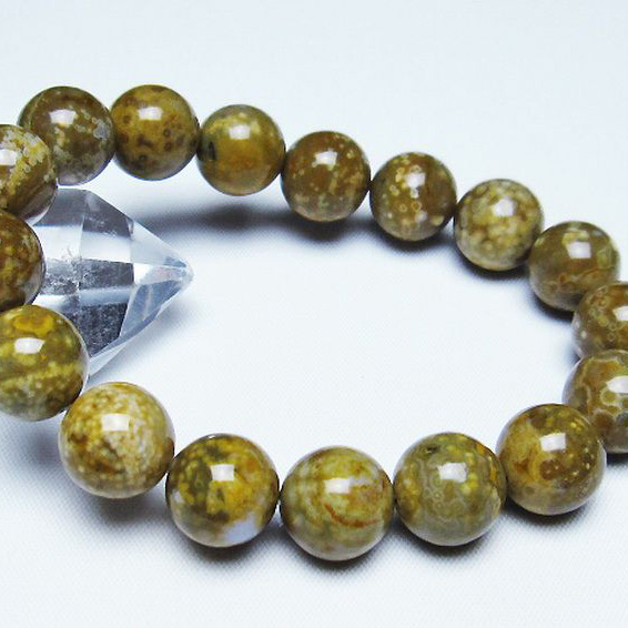 パワーストーン 天然石 オーシャンジャスパー ブレスレット 13mm [T153-2893]