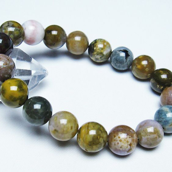 パワーストーン 天然石 オーシャンジャスパー ブレスレット 12mm [T153-3059]