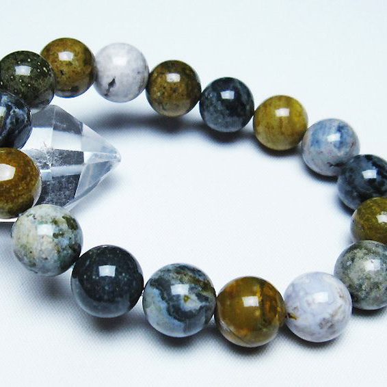 パワーストーン 天然石 オーシャンジャスパー ブレスレット 13mm [T153-3069]