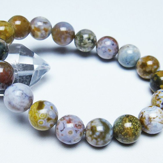 パワーストーン 天然石 オーシャンジャスパー ブレスレット 12mm [T153-3083]