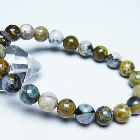 パワーストーン 天然石 オーシャンジャスパー ブレスレット 9mm [T153-3092]