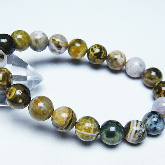 パワーストーン 天然石 オーシャンジャスパー ブレスレット 10mm [T153-3107]