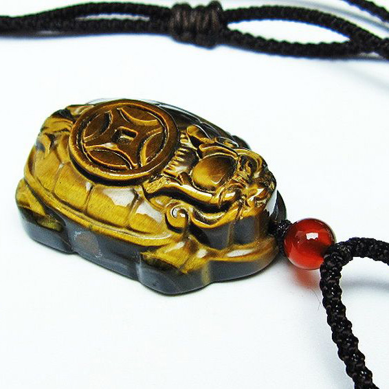 タイガーアイ 龍亀ペンダント[T157-2711]