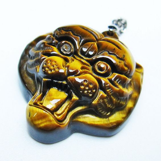 タイガーアイトラペンダント[T157-3065]