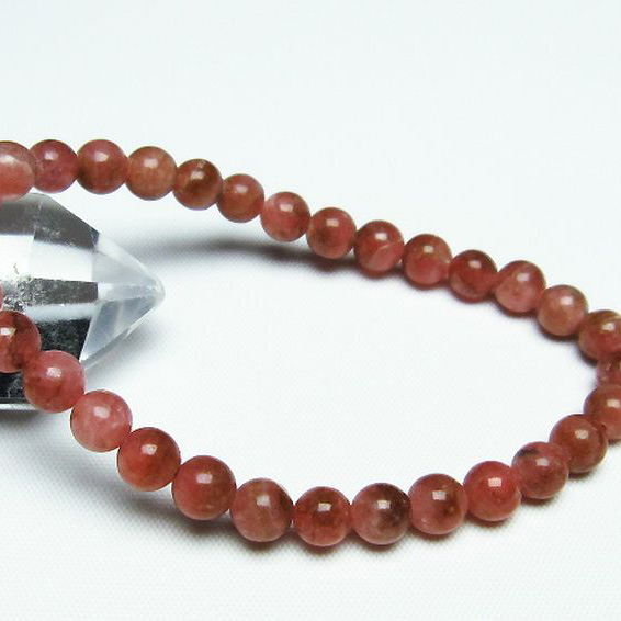 インカローズ(ロードクロサイト)ブレスレット6mm[T16-13666]