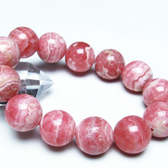 インカローズ(ロードクロサイト)ブレスレット18mm[T16-14599]