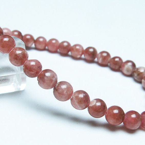 インカローズ(ロードクロサイト)ブレスレット 6mm [T16-14739]