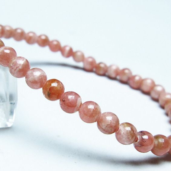 インカローズ(ロードクロサイト)ブレスレット 5mm [T16-15411]