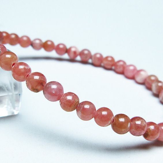 インカローズ(ロードクロサイト)ブレスレット 5mm [T16-15466]